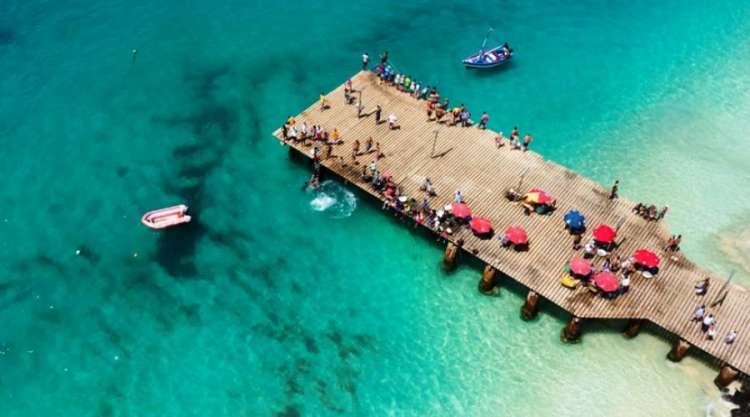Il pontile visto dall'alto